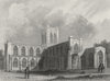 CHESHIRE. Chester Cathedral, SE view 1860 old antique vintage print picture