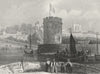 CHESHIRE. Chester Cathedral water tower 1836 old antique vintage print picture