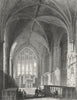 CHESHIRE. Chester Cathedral Lady Chapel 1836 old antique vintage print picture