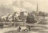 ROSS-ON-WYE. Attractive view. Herefordshire. DUGDALE c1840 old antique print