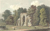 HANTS. Netley Abbey, west Window. Westall-Finden 1830 old antique print