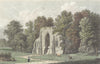 HANTS. Netley Abbey, west Window. Westall-Finden c1833 old antique print