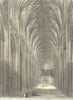 HANTS. Winchester Cathedral nave 1836 old antique vintage print picture