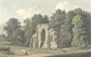 HANTS. Netley Abbey-west window. Westall-Finden c1833 old antique print