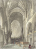 HANTS. Winchester Cathedral choir 1836 old antique vintage print picture