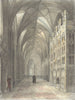 WINCHESTER. Cathedral Choir Bishop Fox monument 1836 old antique print picture