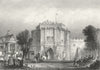 HANTS. Gate of Southampton, in 1670. Sargent 1854 old antique print picture