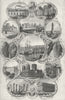 TINTERN. & Dover; Blenheim; Scarsdale; Menai; Rochdale c1840 old antique print