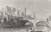 DURHAM. DUGDALE 1835 old antique vintage print picture