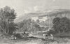 DURHAM. Stanhope Castle. Allom. Seated Female Child 1832 old antique print
