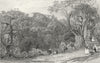 DURHAM. Castle Eden Hall, Rowland Burdon. Allom. Path 1832 old antique print