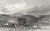 TWYSILL. Castle, Tweed, North. Allom. Horse & Cart 1832 old antique print