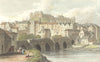 DURHAM. Elvet bridge. Westall 1830 old antique vintage print picture