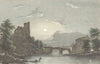 DURHAM. Barnard Castle. Westall-Finden 1830 old antique vintage print picture