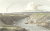 DURHAM. River above Sunderland bridge. Westall 1830 old antique print picture