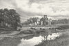 YORKS. Kirkstall Abbey. Barbner sepia 1895 old antique vintage print picture