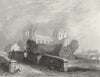 YORKS. Ripon Cathedral west view 1836 old antique vintage print picture