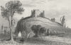 YORKS. Knaresborough Castle. DUGDALE c1840 old antique vintage print picture