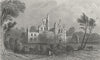 YORKS. Kirkstall Abbey, Leeds. DUGDALE c1840 old antique vintage print picture