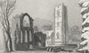 YORKS. Fountains Abbey. DUGDALE c1840 old antique vintage print picture