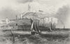 YORKS. Scarborough Castle. DUGDALE c1840 old antique vintage print picture