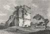 YORKS. Remains Ayton Abbey 1816 old antique vintage print picture