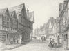 WORCS. Friars St-Worcester. Bartlett Friar 1830 old antique print picture