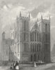 YORKS. Ripon Cathedral NW view 1836 old antique vintage print picture