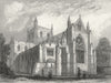 YORKS. Ripon Cathedral east view 1836 old antique vintage print picture