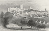 YORKS. Richmond, Town & Castle. DUGDALE c1840 old antique print picture