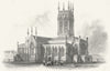 YORKS. St Peter's(Parish)Church, Leeds c1855 old antique vintage print picture
