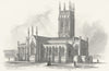 YORKS. St Peter's(Parish)Church, Leeds c1855 old antique vintage print picture