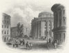 YORKS. Town Hall & Commercial Buildings Leeds c1855 old antique print picture