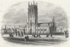 YORKS. Parish Church Leeds c1855 old antique vintage print picture