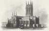 YORKS. St Peter's(Parish)Church, Leeds c1855 old antique vintage print picture