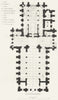 YORKS. Plan Ripon Cathedral 1836 old antique vintage print picture