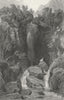 WESTMORLAND. Dungeon Gill. Allom. Waterfall Sheep 1832 old antique print