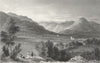 CUMBS. Grasmere lake & village, Westmorland. Allom 1832 old antique print