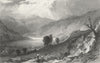 CUMBS. Haweswater, Thwaite-Force, Westmorland 1832 old antique print picture