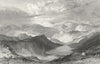 WESTMORLAND. Hayswater, from High Street Mountain.  1832 old antique print