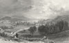 CUMBS. Kendal, from Green Bank. Westmorland Allom 1832 old antique print