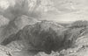 WESTMORLAND. Blea Water tarn, High Street mountain 1832 old antique print