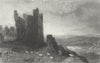 WESTMORLAND. Brough Castle. Allom. Shepherd & Flock 1832 old antique print