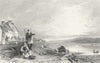 WESTMORLAND. Milnthorpe Sands. Allom 1832 old antique vintage print picture
