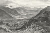 RYDAL. water Grasmere, from Park, Westmorland.  1832 old antique print picture