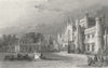 LOWTHER CASTLE. South. Westmorland in grounds 1832 old antique print picture