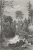 AMBLESIDE. Mill, Stock-Gill. Westmorland Allom 1832 old antique print picture