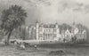 WESTMORLAND. Underlay Hall. Allom. Horses Figure 1832 old antique print
