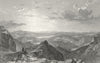 CUMBS. View from Langdale Pikes, Westmorland. Allom 1832 old antique print