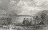 WINDERMERE. lake, from Low Wood Inn. Westmorland  1832 old antique print